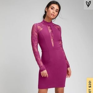 Lulu's Sexy Sheer Lace Dress, Size Medium EUC